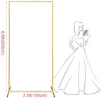 Metal Wedding Arch Backdrop Stand 6.6x3.3 FT Gold Square Balloon Arch Frame for Wedding, Birthday Party, Baby Shower Ceremony Decoration - Image 2