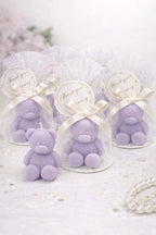 30 Pcs Baby Shower Favors Mini Bear Candles Party Favors, Handmade Bear Shaped Candles Bulk for Baby Shower Boys Girls, Wedding Favors, Baptism Guest Favors (Lavender) - Image 4