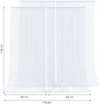 White Sheer Backdrop Curtains Tulle Backdrop Curtain for Parties Wedding White Backdrop Curtain for Birthday Party Baby Shower Photos Background Drape 20ft x 10ft(5ft x 10ft, 4 Panels) - Image 7