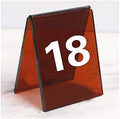 Acrylic Table Numbers, Tent Style Table Signs, Set of 6 Colorful Panel Desk Signs, Best for Rustic Receptions, Banquets Cafés Restaurants Hotel(Brown 13 18) by Unknown