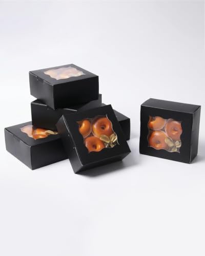 Bakepacker Black Cookie Boxes With Window 6x6x3 inches 240pcs - Image 3