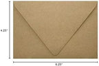 LUXPaper A4 Contour Flap Invitation Envelopes | 4 1/4" x 6 1/4" | Grocery Bag Brown | 70lb. Text | 100% Recycled | 250 Qty - Image 2