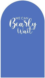 Lake Blue Arch Backdrop Stand Covers Baby Shower Party Decorations We Can Bearly Wait Theme Arches Background Fabric Cover Birthday Parties Banquets Decor Props (4.6x8FT) - Image 2