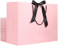 EUSOAR Thank You Gift Bags, 25pcs 16"x6"x12" Large Pink Gift Paper Bags with Ribbon Handles, Heavy Duty Shopping Wedding Birthday Party Favor Paper Gift Treat Bags Bulk by EUSOAR