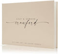 Personalized Guest Book - 11.5" x 8.5" Custom Bride & Groom Names with Bookmark and Hard Cover 140 GSM Blank Pages, for Weddings Guest Book, Engagements, Birthdays, Special Events, Oats by ModernAlbumDesigns