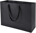 HUAPRINT XL Large Black Gift Bags with Handles, 30 Pack, 16x6x12 IN by HUAPRINT