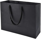 HUAPRINT XL Large Black Gift Bags with Handles, 30 Pack, 16x6x12 IN by HUAPRINT