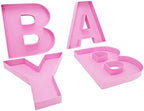 WENPACK 12" Cardboard Letter Shaped Mache Decorative Strawberries Fillable Sweets Candy Container Box (Pink BABY) - Image 2