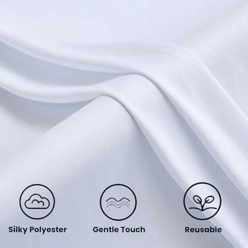 30FTx14FT White Backdrop Curtains for Wedding Party, Birthday and Labor Day - Image 4
