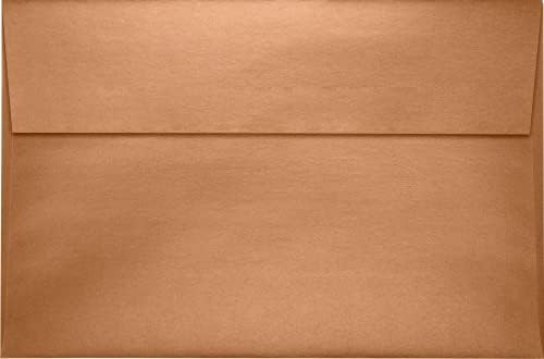 LUXPaper A9 Invitation Envelopes | Peel & Press | 5 3/4" x 8 3/4" | Copper Metallic | 80lb. Text | 500 Qty - Image 2