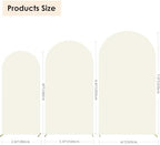 HAINARverS Set of 3 Stretchy Arch Backdrop Covers, Ivory, 6/6.6/7.2FT - Image 3