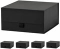 5 Pcs Black Gift Box 8x8x4 Inches Small Gift Boxes for Presents with Magnetic Closure Lid Luxury Collapsible Gift Box Bridesmaid, Wedding, Birthday Boxs for Gift Packaging by PLINJOY
