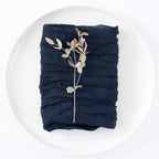 DeZerlor Navy Blue Washable Cheesecloth Napkins Set of 50 for Party - Image 5