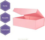 PACKHOME 6 Large Pink Gift Boxes 13.5x9x4.1in with Magnetic Lids - Image 4