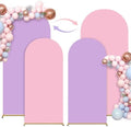 Pink Purple Arch Backdrop Cover Set of 2 (6FT/7.2FT) Arch Cover Spandex Wedding Arch Stand Covers for Birthday Party Baby Shower Girls Bridal Shower Photo Balloon Arch Covers Backdrop Background by Unknown
