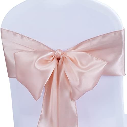 Babenest 50pcs Satin Chair Sashes Ties for Party Wedding, Champagne by Babenest