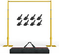 EMART 8.9x10ft Heavy Duty Backdrop Stand Frame with Adjustable Pipe,Gold by EMART