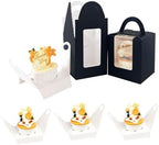 Bakepacker Auto Pop-up Cupcake Boxes, Black, 3.6"X3.6"X4.3", 100 Count - Image 2