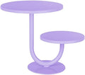 2 Tier Cake Stand, Metal Cupcake Stand Dessert Display Trays of 10/8 Inch, Tall Cake Stand for Wedding, Baby Shower, Home Decor, Throw Events and Parties (Purple) by NIANDAIJING