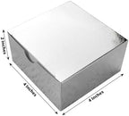 100 4 x 4 x 2" Silver Cake Wedding Favors Boxes with Tuck Top for Wedding Party Birthday Candy Gifts Decorations - Image 5