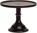 Cake Plate Pastry Tray/Cupcake Stand - Plain & Simple Pattern - American Made - Mosser Glass USA (9", Black Raspberry) by Rosso+Glass