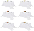 Fitable 6 Pack White Table Cloths 90x156 Inch for 8 Foot Rectangle Tables by Fitable