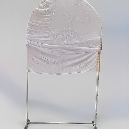 HUAYI Light Tan Ripples Pattern Arch Backdrop Cover for Birthday Party Wedding Baby Shower Decorations Chiara Backdrops Arched Wall Frame Stands Covers Props GP-454 3ft * 6.5ft - Image 4