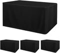 Obstal 4 Pack Black Tablecloth Fitted Table Clothes for 4 Foot Rectangle Tables - Water Resistant Washable Fabric Polyester Rectangle Table Cover for Outdoor/Indoor Uses?48L x 24W x 30H Inches, Black? by Obstal