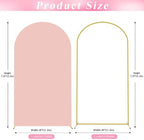Wokceer 7.2FT Arch Backdrop Stand and Cover Set,Arch with Pale Pink Cover - Image 2