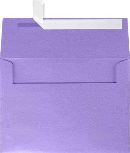 LUXPaper A7 Invitation Envelopes | Peel & Press | 5 1/4" x 7 1/4" | Amethyst Metallic | 80lb. Text | 250 Qty by LUXPaper
