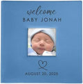 Personalized Photo Album, Custom Engraved Picture Album, Holds 200 4" x 6" Photos, Leatherette and Laser Engraved Scrapbook, Welcome Baby, Blue by GiftsForYouNow