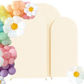 HAINARverS Set of 3 Stretchy Arch Backdrop Covers, Beige, 6/6.6/7.2FT by HAINARverS