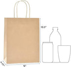 Nexmint Brown Gift Bags: 120 Pack Medium Paper Bags With Handle. Great Bags for Holidays, Graduation, Congratulations, Wedding, Birthday, Shopping, Party Favors, Treats, Goodies, Business Tchotchkes, Retail - Image 2