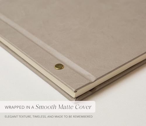 Personalized Luxe Photo Guest Book (Design 4) – 11.5 x 8.5" Minimal Aesthetics, Screw Bound with Custom Taupe Hardcover & Photo + Lined or Blank Pages - Wedding, Baby Shower, Anniversary - Image 6