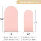 Pink Arch Backdrop Cover Set of 2 Dusty Pink Arch Cover 7.2 and 6ft Wedding Arch Cover Stretchy Backdrop - Image 4