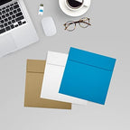 LUXPaper Square Invitation Envelopes | Peel & Press | 5" x 5" | Pool Blue | 80lb. Text | 250 Qty - Image 7