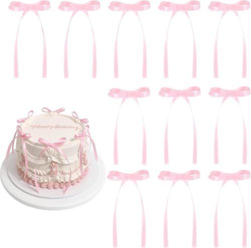 400 Pcs Purple Satin Ribbon Bows Cake Toppers by Unknown