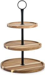 Perco Cupcake Stand, 3 Tier Wooden Tiered Display Stand for 20 Cupcakes – Wood Dessert Table Display Set, Tiered Serving Tray for Weddings, Birthdays, Baby Showers & Events by Perco