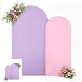Purple Pink Arch Backdrop Covers 7.2FT 6FT Party Wedding Arch Covers Stretchy Backdrop Set of 2 Baby Shower Bridal Shower Photo Birthday Spandex Lavender Lilac Arch Cover by LittleFunny