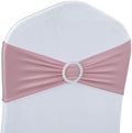 Babenest 50PCS Spandex Chair Sashes Bows with Buckle Dusty Pink by Babenest