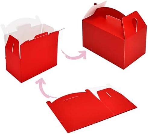 Gable Boxes with Handles, 9.45"x5"x5", 30 Pack, Assorted Color - Image 3