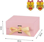 Small Gift Boxes with Lids for Presents Pink Gift Box 5 Pack 6X6X3 Inch - Image 3
