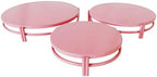 Pink 3Pcs Nesting Metal Cake Plate Stand Set 8" 10" 12" Dessert - Image 7