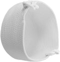 Cotton Rope Diaper Basket with Handles for Nursery Storage, Safe and Versatile Placement, Rounded Shape with Non-Scratch Surface, Pure White Tone, for Newborns and Babies by OKUMEYR
