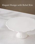 10 Inch Cake Stand, Relief Round Dessert Cake Stand for 8 Inch Cake - Image 3