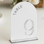 Wedding Table Numbers 3D Mirror Table Signs Gold Wedding Reception Decor Arched Number(Glossy black,Table 1-10) - Image 5
