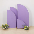 Efavormart Set of 4 Lavender Spandex Half Moon Arch Covers, Custom Fit Chiara Backdrop Slipcovers 2.5ft-7ft for Whimsical Spring Parties and Nursery Decor - Image 2