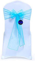 MDS Pack of 200 Organza Chair Sashes for Wedding & Event Décor – Turquoise by MDS