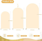 6.6FT Champagne Arch Backdrop Cover - Polyester Fitted Wedding Arch Stand Covers Round Top Chiara Arch Backdrop Cover for Birthday Party Banquet Photo Background Decoration - Image 2