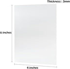 20 Pack 4x6 Inch Blank Frosted Acrylic Sheet Sign 1/8 Inch Thick | DIY Frosted 4"x6" Acrylic Pieces, Perfect as Table Numbers, Wedding Signs and DIY Projects - Image 2